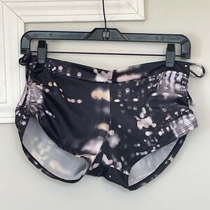 Onzie Black and Light Pink Athletic Shorts